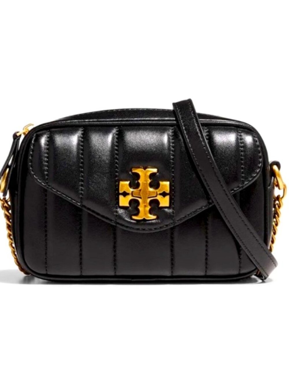 Tory Burch Black Mini Kira Leather Camera Bag